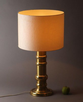 Vintage Hollywood Regency Column Table Lamp in Brass, 1970s-ESB-1376720