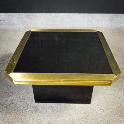 Vintage Hollywood Regency Gold and Black Coffee Table-IA-874727