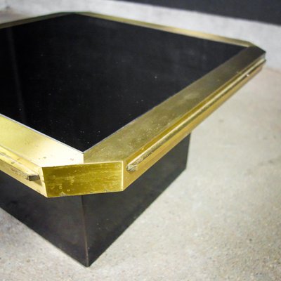 Vintage Hollywood Regency Gold and Black Coffee Table-IA-874727