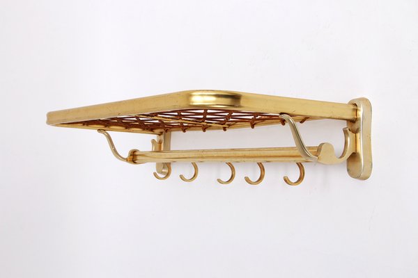 Vintage Hollywood Regency Wall Coat Rack, 1960s-EZZ-1730254