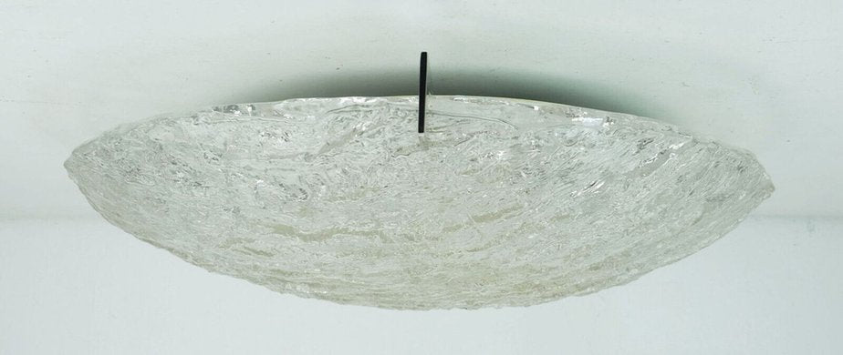 Vintage Ice Glass Ceiling Lamp, 1960s-FH-1772647