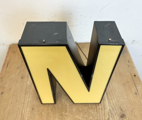 Vintage Illuminated Letter N, 1970s-CGF-1733987