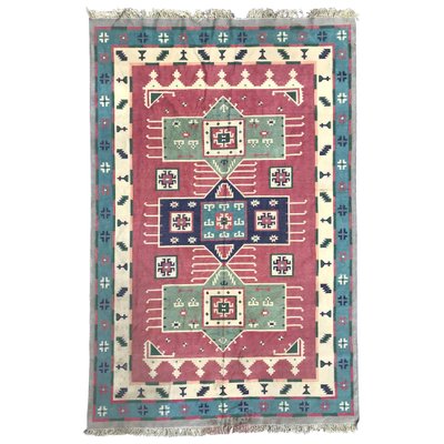 Vintage Indian Durhi Cotton Flat Rug-YMM-1061642