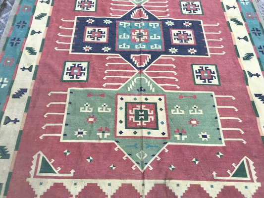 Vintage Indian Durhi Cotton Flat Rug-YMM-1061642