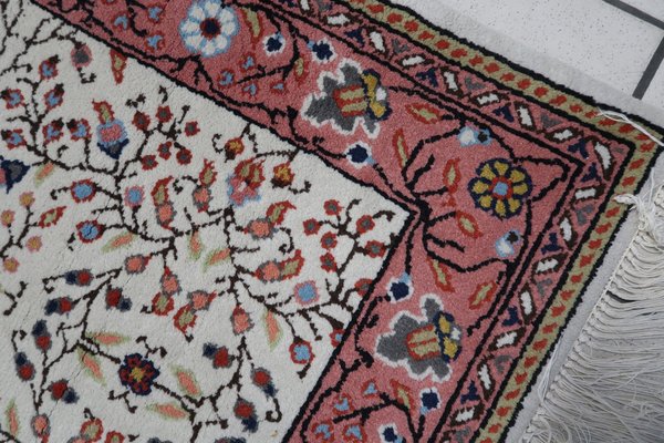 Vintage Indian Handmade Agra Rug, 1960s-JZV-1703307