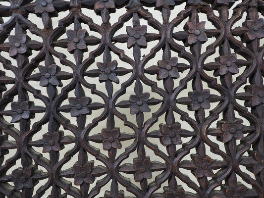 Vintage Indian Traditional Rajistan Tribal Hand-Carved Teak Pida Low Chair, 1920s-UZN-1395181