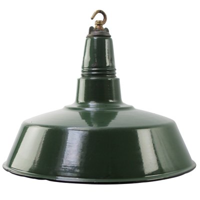 Vintage Industrial American Green Enamel Pendant Lights-BLS-1740273