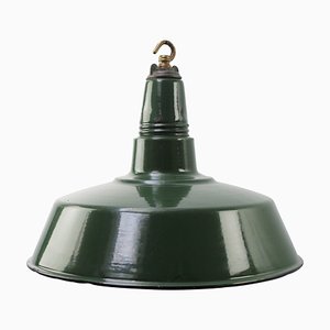 Vintage Industrial American Green Enamel Pendant Lights-BLS-1740273