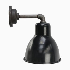 Vintage Industrial Black Enamel and Cast Iron Sconce-BLS-1092132