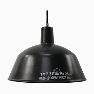 Vintage Industrial Black Enamel Pendant Light-BLS-1020377