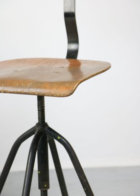 Vintage Industrial Black Swivel Chairs, 1960s, Set of 2-HGJ-633642