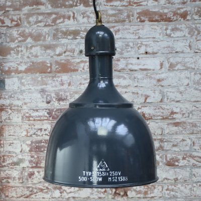 Vintage Industrial Blue Enamel Pendant Lamp, 1950s-BLS-1782216