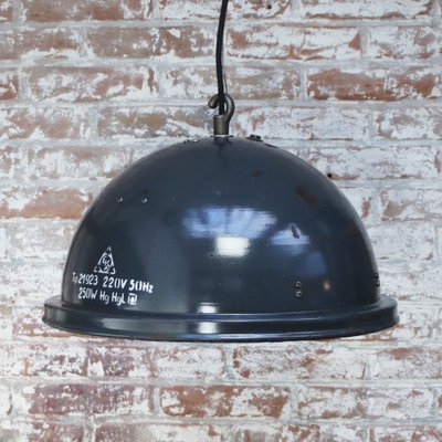 Vintage Industrial Blue Enamel Pendant Lamps-BLS-1767932