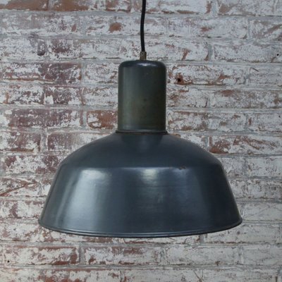 Vintage Industrial Blue Enamel Pendant Light-BLS-1156326