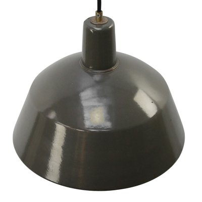 Vintage Industrial Brown Enamel Pendant Light-BLS-1150871