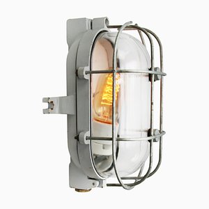 Vintage Industrial Cast Iron & Clear Glass Wall Lamps from Industria Rotterdam-BLS-1014620