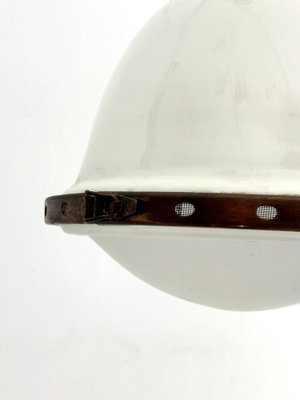 Vintage Industrial Chandelier in Copper and Milk Glass, 1950s-OT-1767880