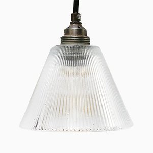 Vintage Industrial Clear Glass Pendant Light from Holophane-BLS-1297567