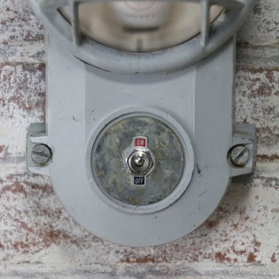 Vintage Industrial Clear Glass Sconce from Industria Rotterdam-BLS-564571