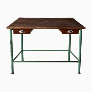 Vintage Industrial Console Table with Drawers-ALG-1350467