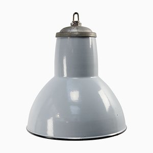 Vintage Industrial Dutch Gray Enamel Pendant Light from Philips-BLS-1072631