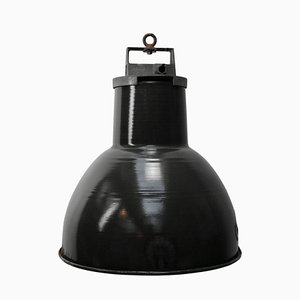 Vintage Industrial French Black Enamel Pendant Light from Mazda, 1950s-BLS-1808136