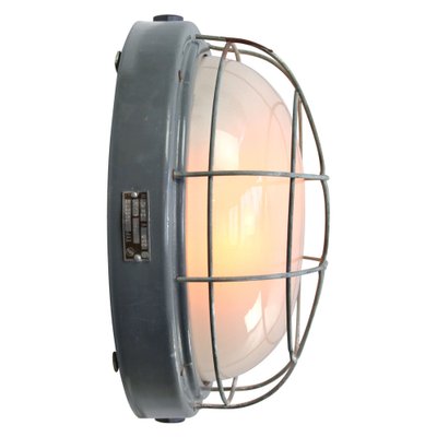 Vintage Industrial Frosted Glass Wall Light-BLS-1824738