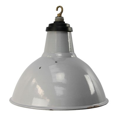 Vintage Industrial Gray Enamel British Pendant Light-BLS-782803