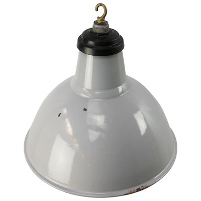 Vintage Industrial Gray Enamel British Pendant Light-BLS-782803