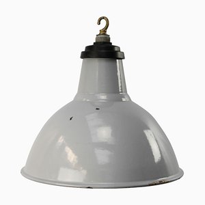 Vintage Industrial Gray Enamel British Pendant Light-BLS-782803