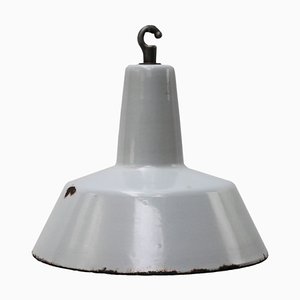 Vintage Industrial Gray Enamel Pendant Lamp from Philips, 1950s-BLS-722245