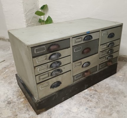 Vintage Industrial Grey Sideboard, 1950s-ZVO-1716513