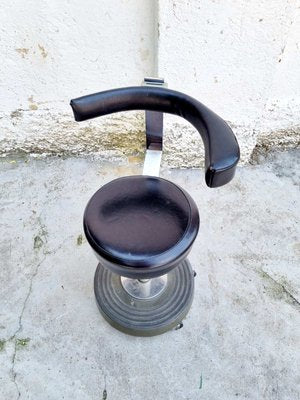 Vintage Industrial Metal Stool, Italy, 1970s-PUG-997622