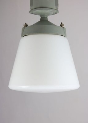 Vintage Industrial Opaline Glass Pendant Lamp, 1970s-HGJ-728080