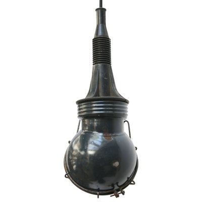 Vintage Industrial Pendant Lamp in Blue Enamel-BLS-1745430