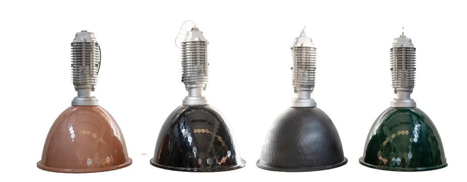 Vintage Industrial Pendant Lamps, 1990s, Set of 9-KNM-2021082