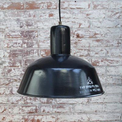 Vintage Industrial Pendant Light in Blue Enamel-BLS-1254322