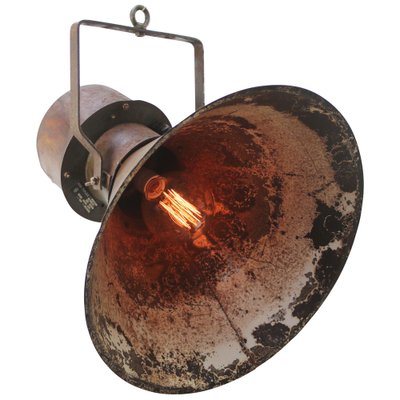 Vintage Industrial Rust Brown Metal Pendant Lamps-BLS-1740252