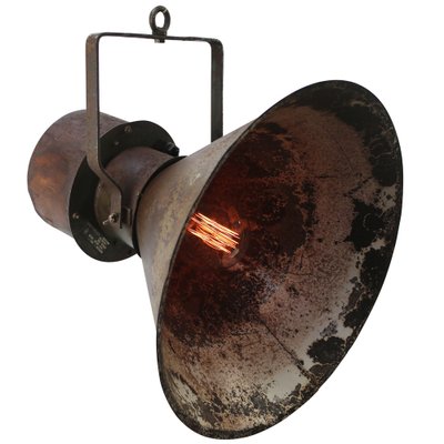 Vintage Industrial Rust Brown Metal Pendant Lamps-BLS-1740252