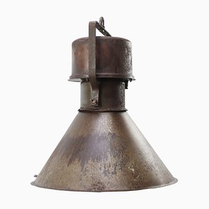 Vintage Industrial Rust Brown Metal Pendant Lamps-BLS-1740252