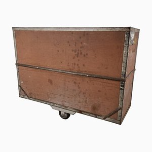 Vintage Industrial Steel and Wooden Trolley, 1950s-IRH-1313531