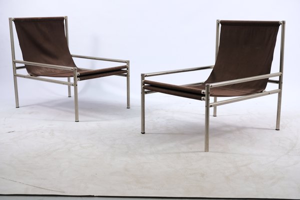 Vintage Industrial Tubular Lounge Chairs, Set of 2-CIP-569250