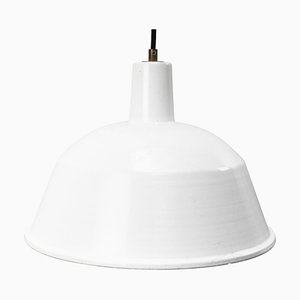 Vintage Industrial White Enamel Pendant Light-BLS-838548