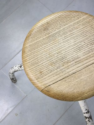 Vintage Industrial White Swivel Chair-HGJ-912923