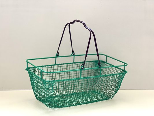 Vintage Industrial Wire Mesh Basket, 1960s-ALG-1289312