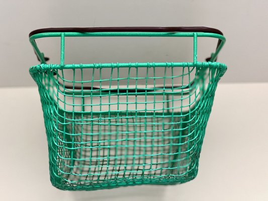 Vintage Industrial Wire Mesh Basket, 1960s-ALG-1289312