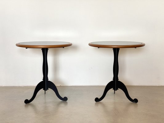 Vintage Iron and Wood Tables, 1980s, Set of 2-NPC-1772699