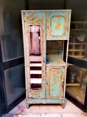 Vintage Iron Cabinet, 1930s-NA-1028033