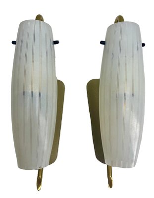 Vintage Italian 1-Arm Wall Lamps in the style of Stilnovo, 1960s, Set of 2-MJY-1739267