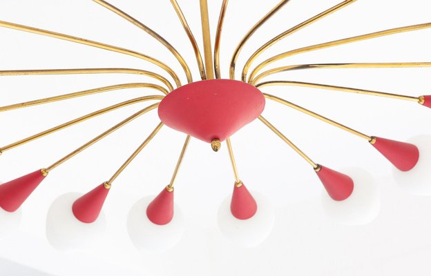 Vintage Italian 18-Arm Spider Chandelier, 1950s-KJ-1744347